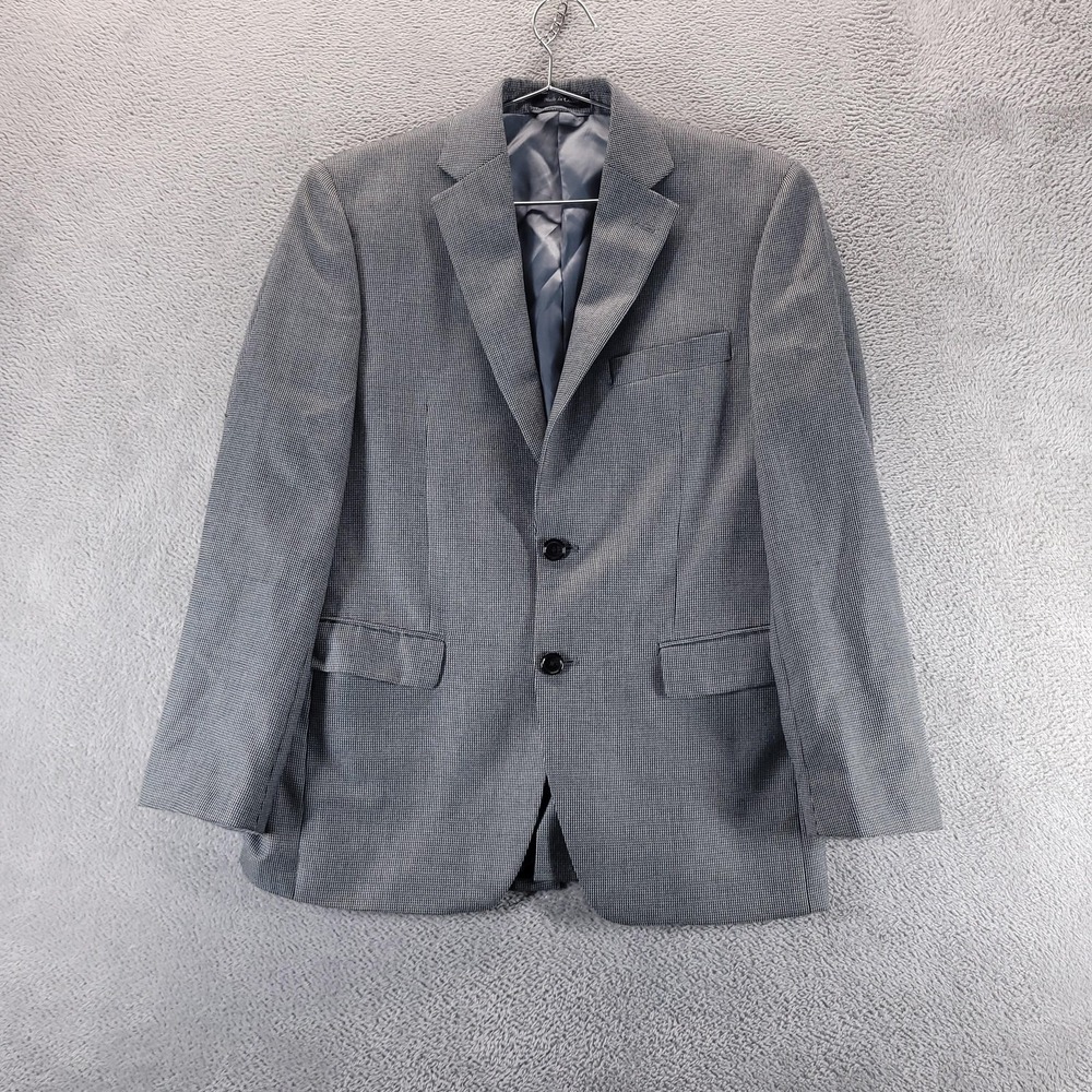 Lauren Ralph Lauren Suit Jacket Mens 36S Gray Check 2 Button Wedding Office